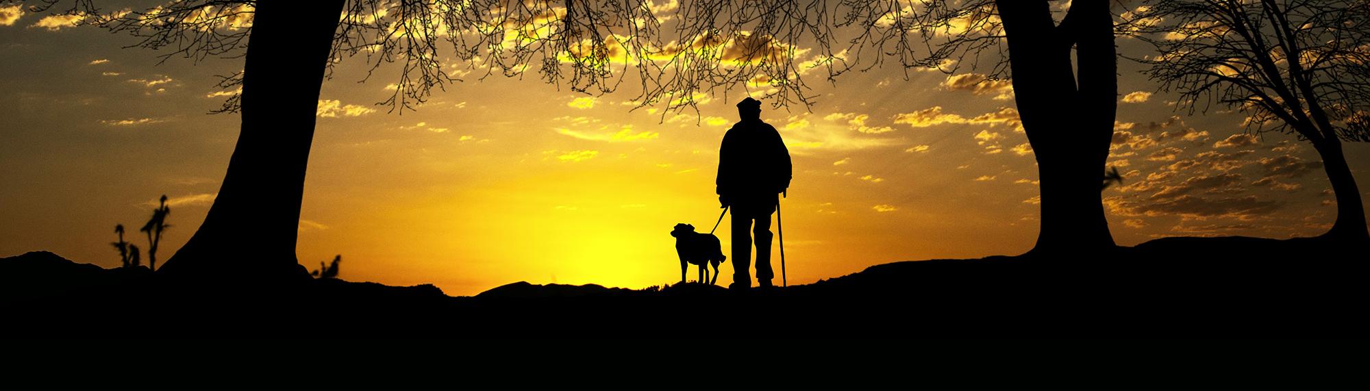 Mann mit Hund Mann mit Hund